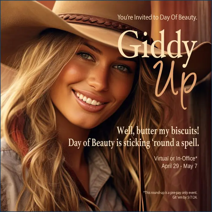 RSVP for Country Western Day of Beauty, April 29 - to May 7!