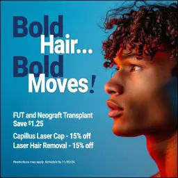 November Specials – Save Big on Hair Restoration and Hair Removal at Contour Dermatology