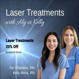 20% Off Laser Treatments with Kelly or Aly | Contour Dermatology 20% Off Laser Treatments with Kelly or Aly