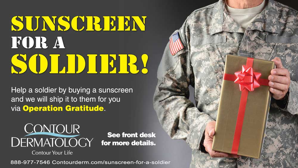 Sunscreen for a soldier