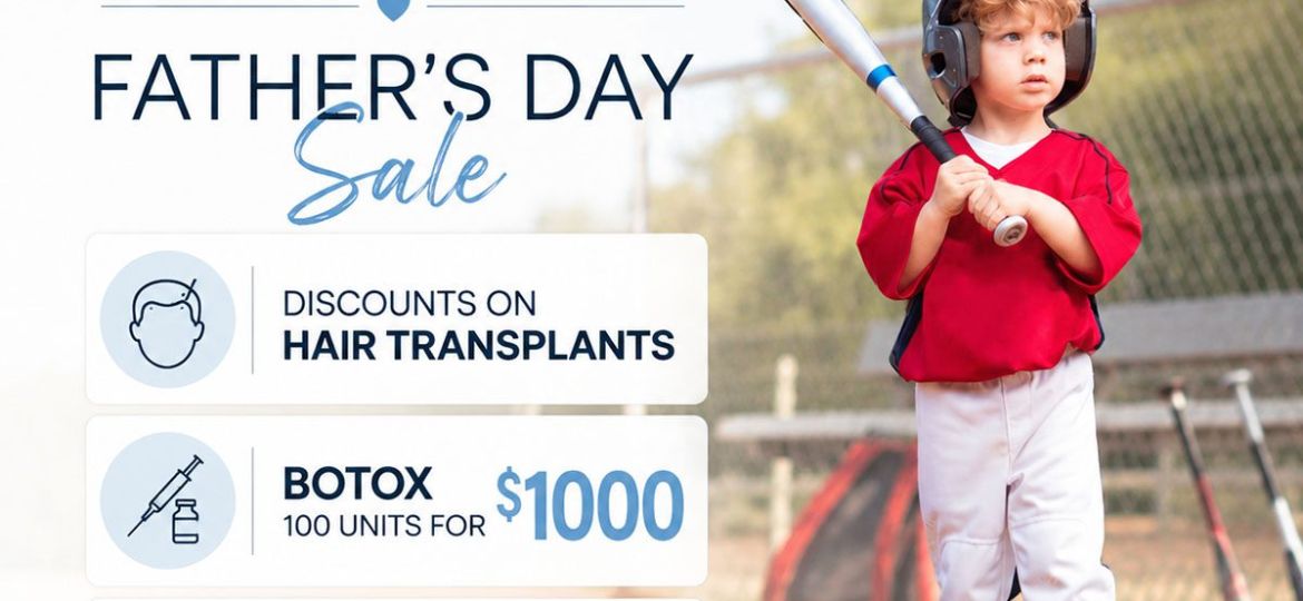 Father’s Day specials on hair restoration, Botox, and lip lift treatments—purchase by 6/26/26.